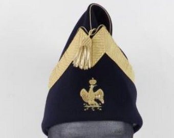 Forage cap for officer with one rank of braid and embroidered insignia