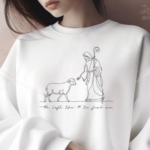 Lost Sheep Christian SVG and PNG Sublimation Design | Religious Quote | Jesus svg, Cut File, He Left The 99 To Find Me | Digital Download