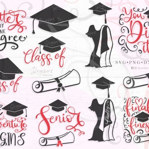Graduation SVG / Class of, 2024 -31, Senior, Finally finished, Graduate SVG, hand lettered, shirt design, Cut file, svg, png, dxf, eps, pdf