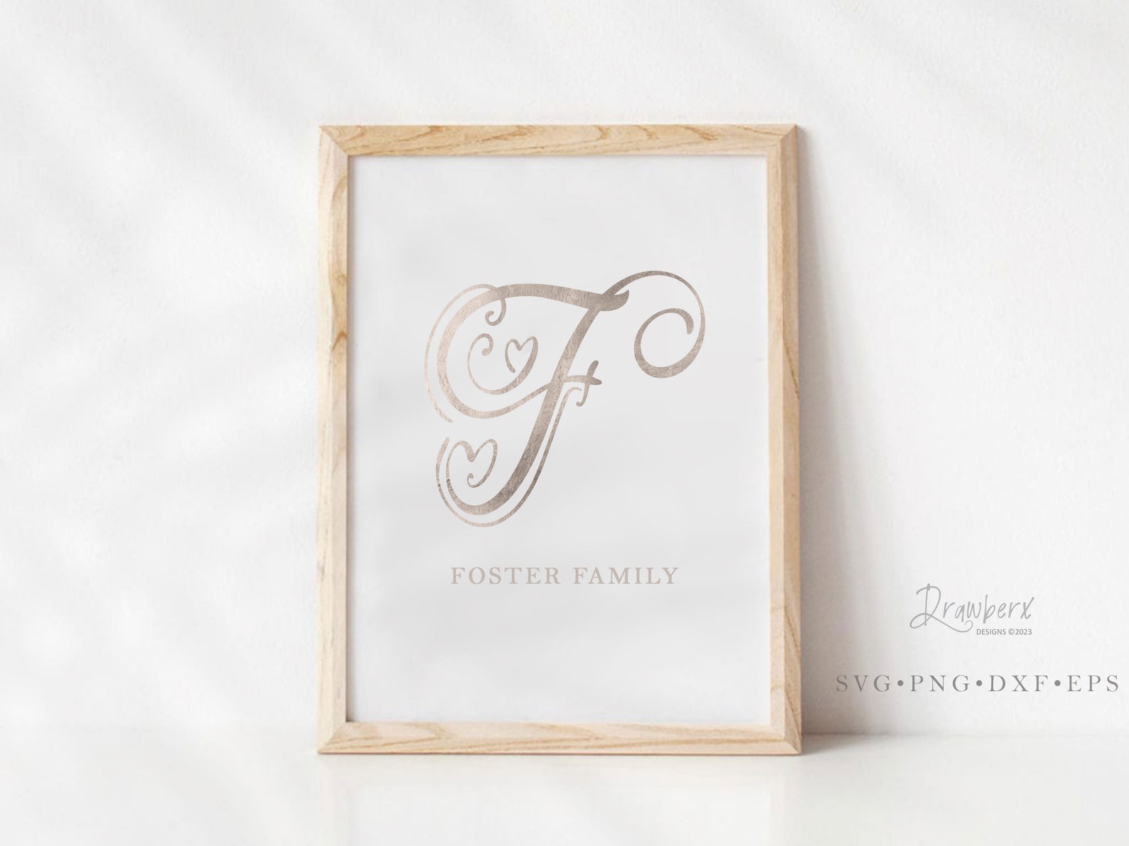 Flourish Letters SVG | Fancy Script Monogram Alphabet With Hearts ...
