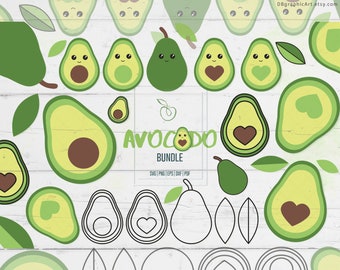 Avocado SVG / Avocado png / Cute Avocado clipart / fruit svg cut files Cricut silhouette/avocado sublimation/Instant Download/Commercial use