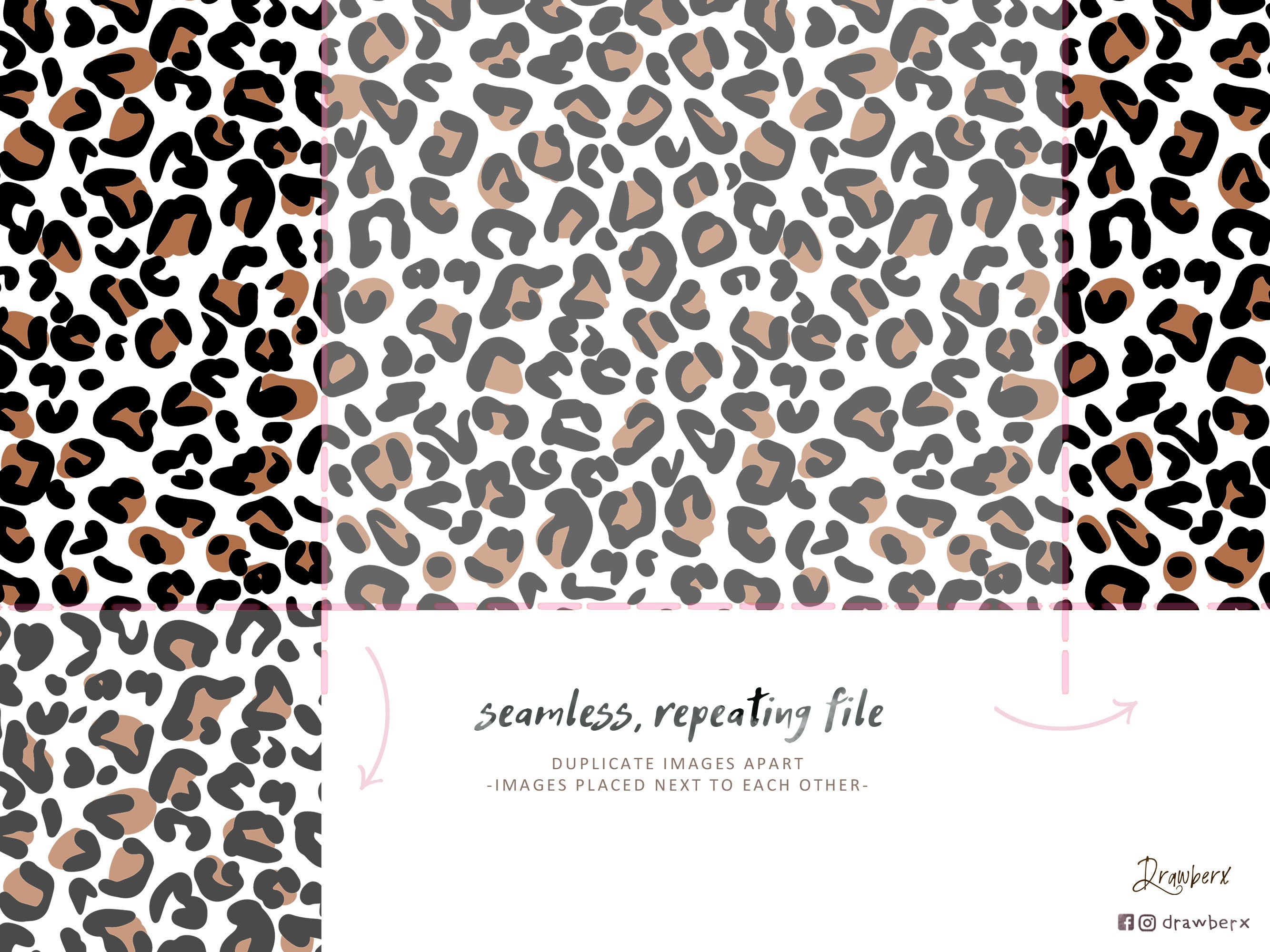 Leopard Print Svg, Seamless Design, Layered Svg Leopard Spots / Svg ...