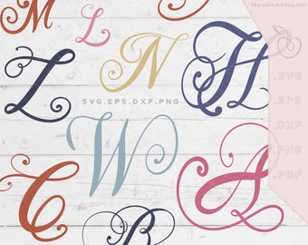 how to write fancy letter Fancy letters svg / Hand Lettered Cursive Monogram Alphabet Svg / Calligraphy Font Svg / Monogram Letters Svg / Fancy Capital Letter clipart