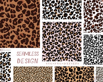 Leopard Print Svg, Seamless design, Layered svg Leopard spots / svg, png, eps, dxf, pdf / Animal Pattern, Cheetah Print