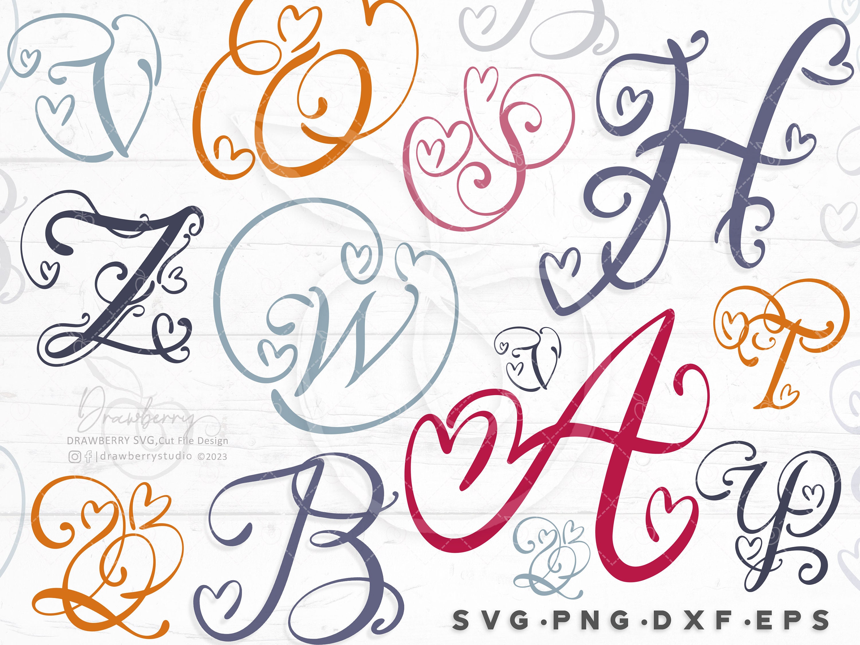 fancy-script-monogram-svg-heart-shape-flourish-letters-svg-etsy
