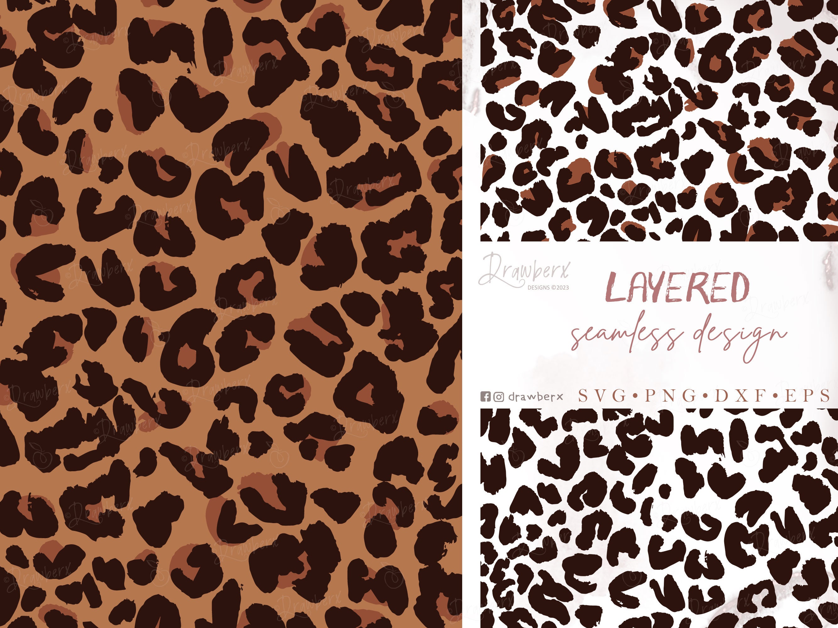 Leopard Print Svg, Seamless Design, Layered Svg Leopard Spots / Svg ...