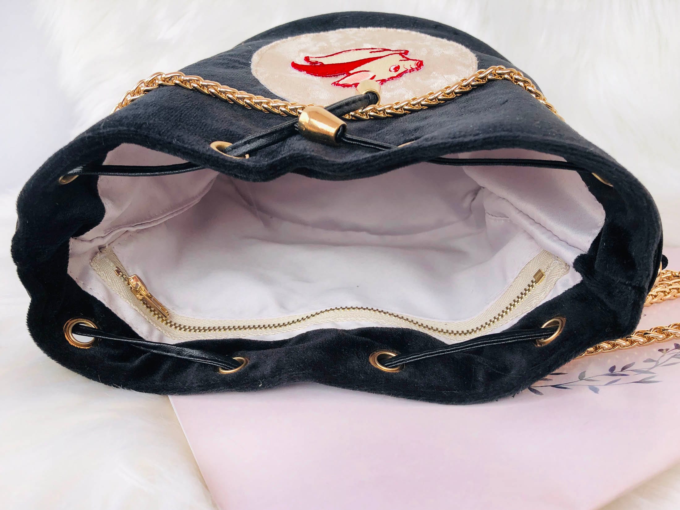 THE WATERLILY VASE | Velvet Mini Bucket Bag