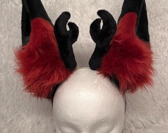 Orelhas e chifres do Alastor de Hazbin Hotel para cosplay e fantasia