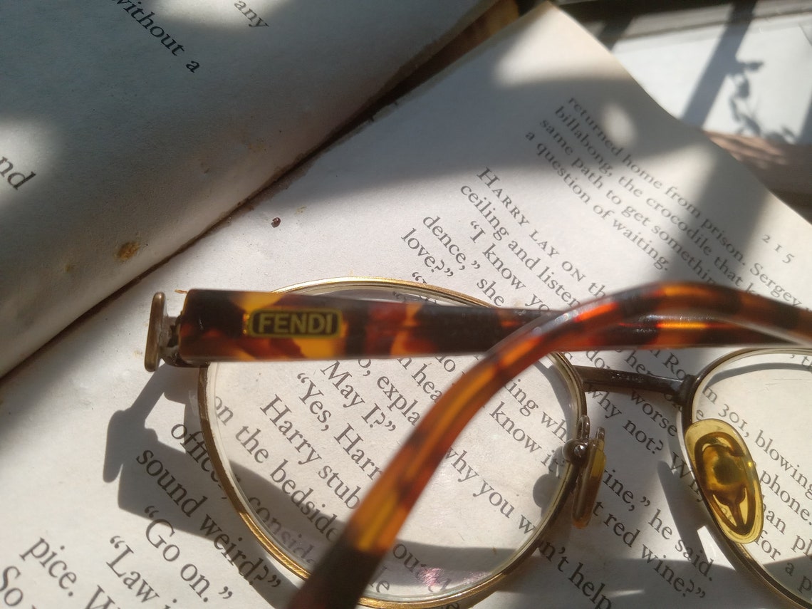 Fendi glasses reading sun frames vintage tortoise shell brown bronze ...