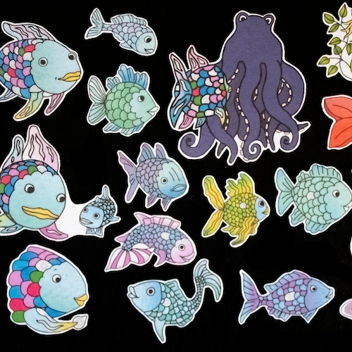 The Rainbow Fish Children Story Flannel Board Story Felt - Etsy