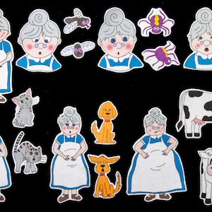 There was an Old Lady Who Swallowed a Fly Felt Story Set