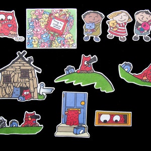 Il set di storie in feltro del mostro dell'amore