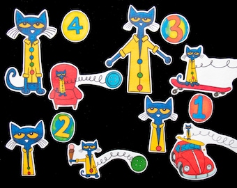 Pete The Cat Birthday Decorations Groovy Flower Vinyl Decals For