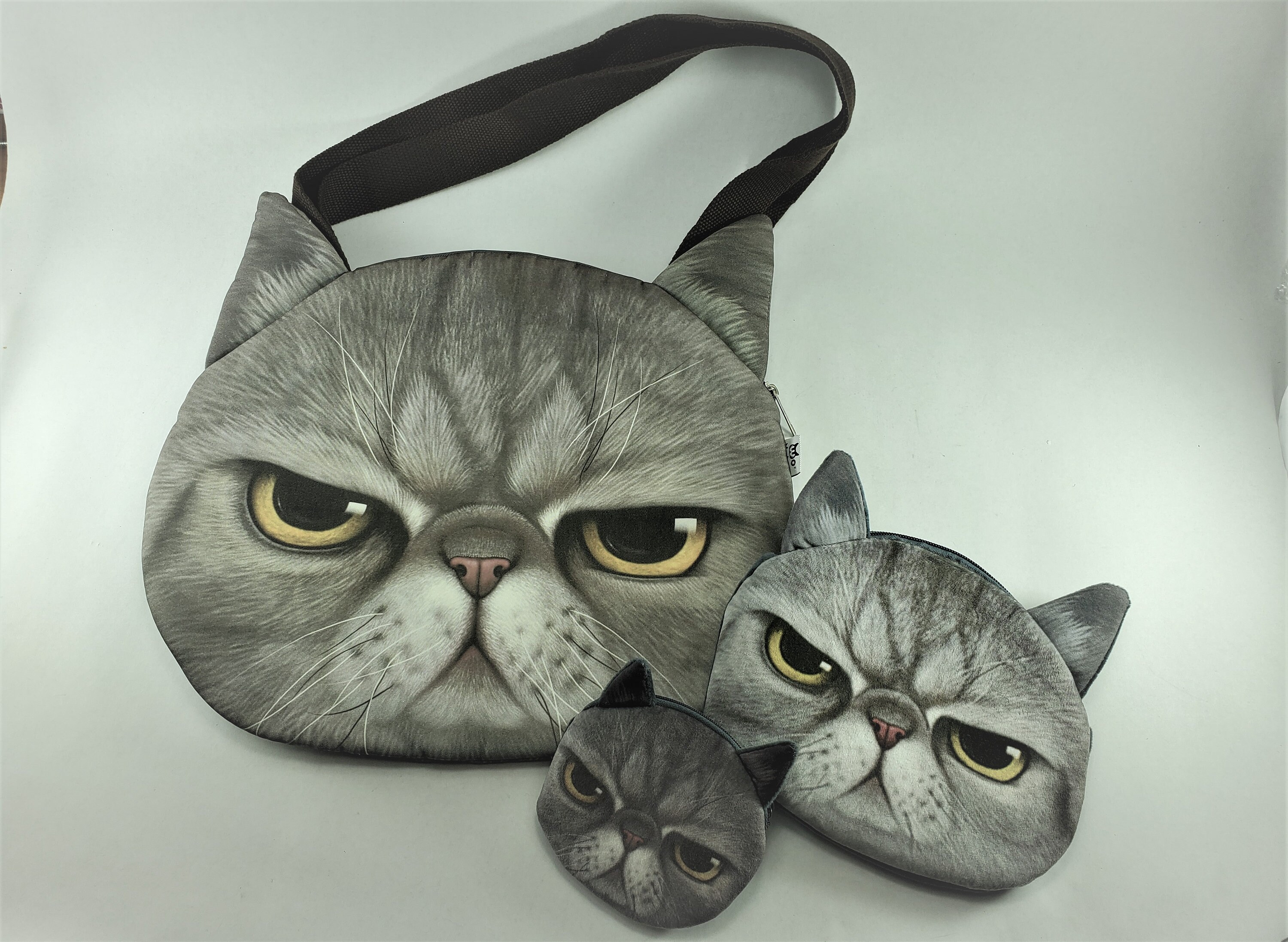 GRUMPY CAT Set of 3 Shoulder Bag Purse Handbag and Coin Etsy