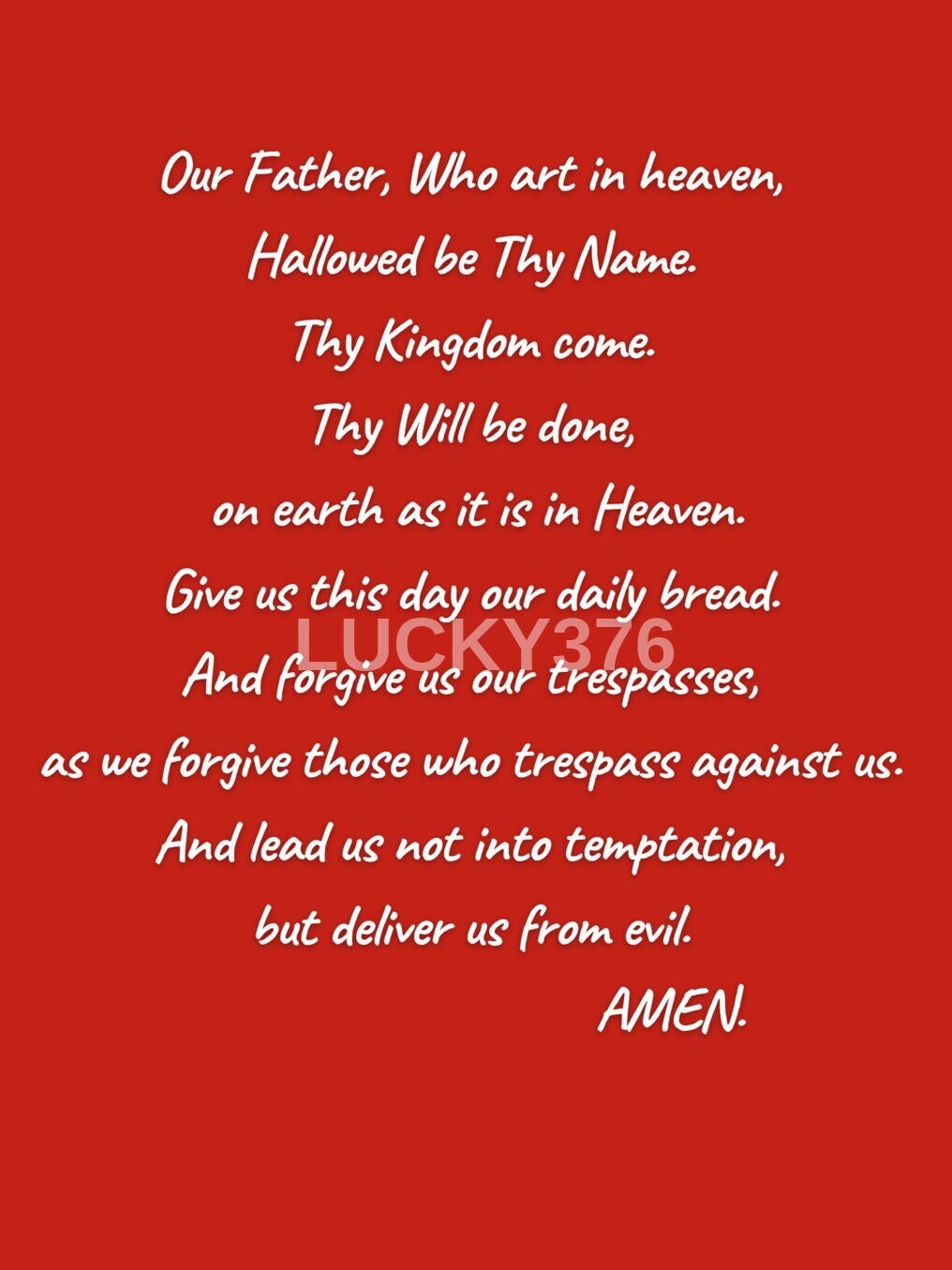 The Our Father Prayer Etsy