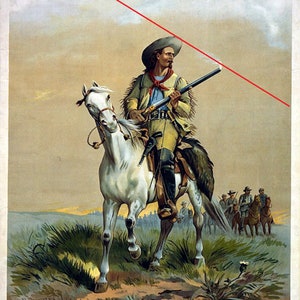 Buffalo Bill Cody Print, Western Art (Digital Print)