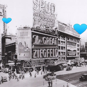 Photo de la ville de New York Broadway Ziegfeld Follies Astor Theatre 1936