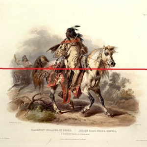 A Blackfoot Indian on Horseback 1843.