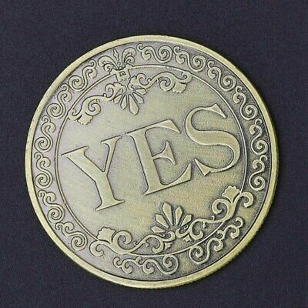 Yes or no coin / Coin of Fate Novelty coin. Coior varies.