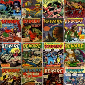 1952 - 1955 Beware Comics 1952 - 1955 16  PDF comics plus bonus download link will be provided at purchase