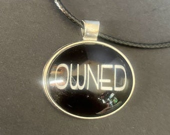 Owned BDSM Necklace or Submissive Collar Charm Kink Wear