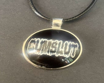 Cumslut Necklace or Collar Charm BDSM Kinky Wear