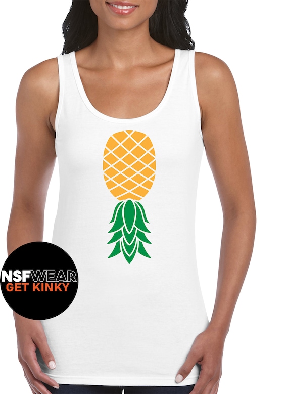 Swinger Lifestyle Pineapple T-shirt Tanktop Cami or Apron