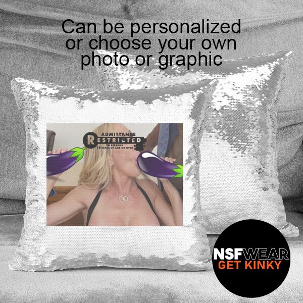 Hardcore / Softcore / Fetish / Funny Personalized Magic Sequin Pillowcase Add you Own Pic