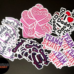 Babygirl 5 Glossy Sticker Pack - DDLG BDSM Daddy DDBG Little Space Kinky Sexy Fun Cadeau Livraison gratuite
