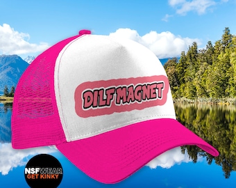 DILF Magnet Trucker pink Hat  BDSM DDbg Babygirl Daddy Sub D/s Kinky Fetish Dirty Free Shipping