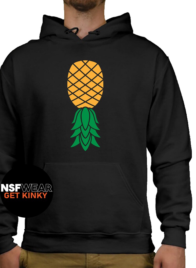 Swinger Lifestyle Pineapple T-Shirt, Tanktop, Cami, or Apron BDSM Hotwife Fetish Cuckold Stag & Doe Swingers FREE SHIPPING Black Hoodie