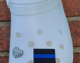 thin blue line crocs
