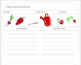 Editable Recipe Pages Template Cookbook Printable, Recipe Book Template, Editable Recipes, Cookbook Template