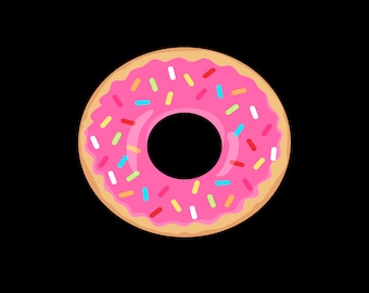 Donut with icing and sprinkles svg Sprinkle Donut SVG file