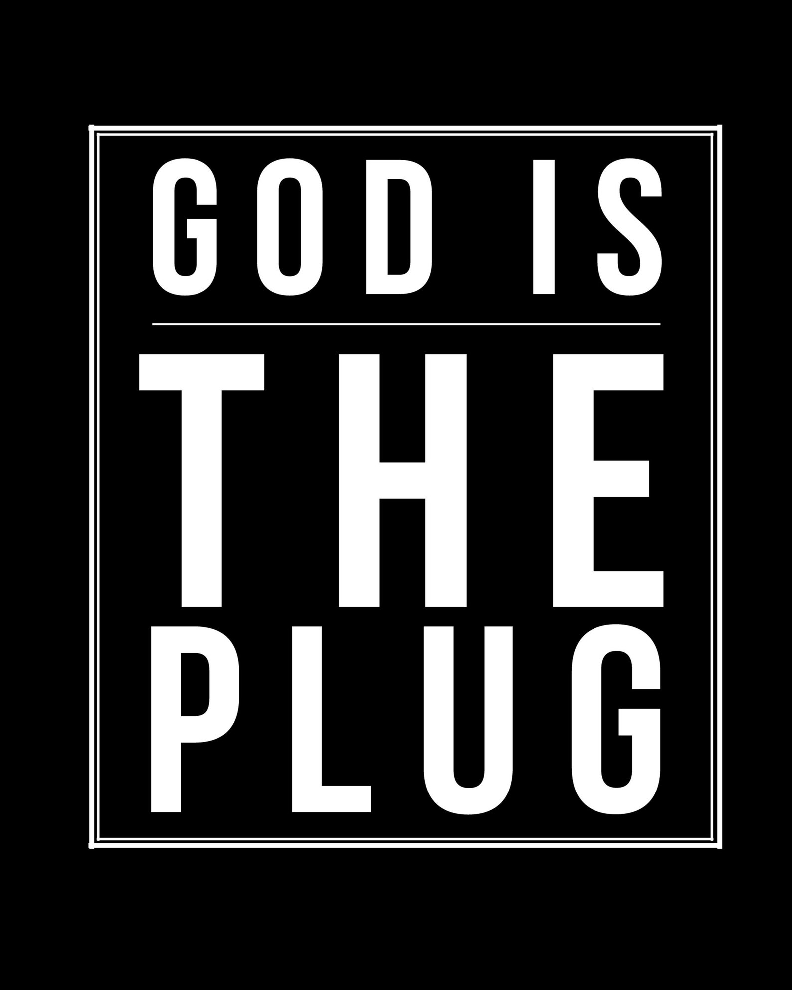God is the plug printable wall art christian Etsy