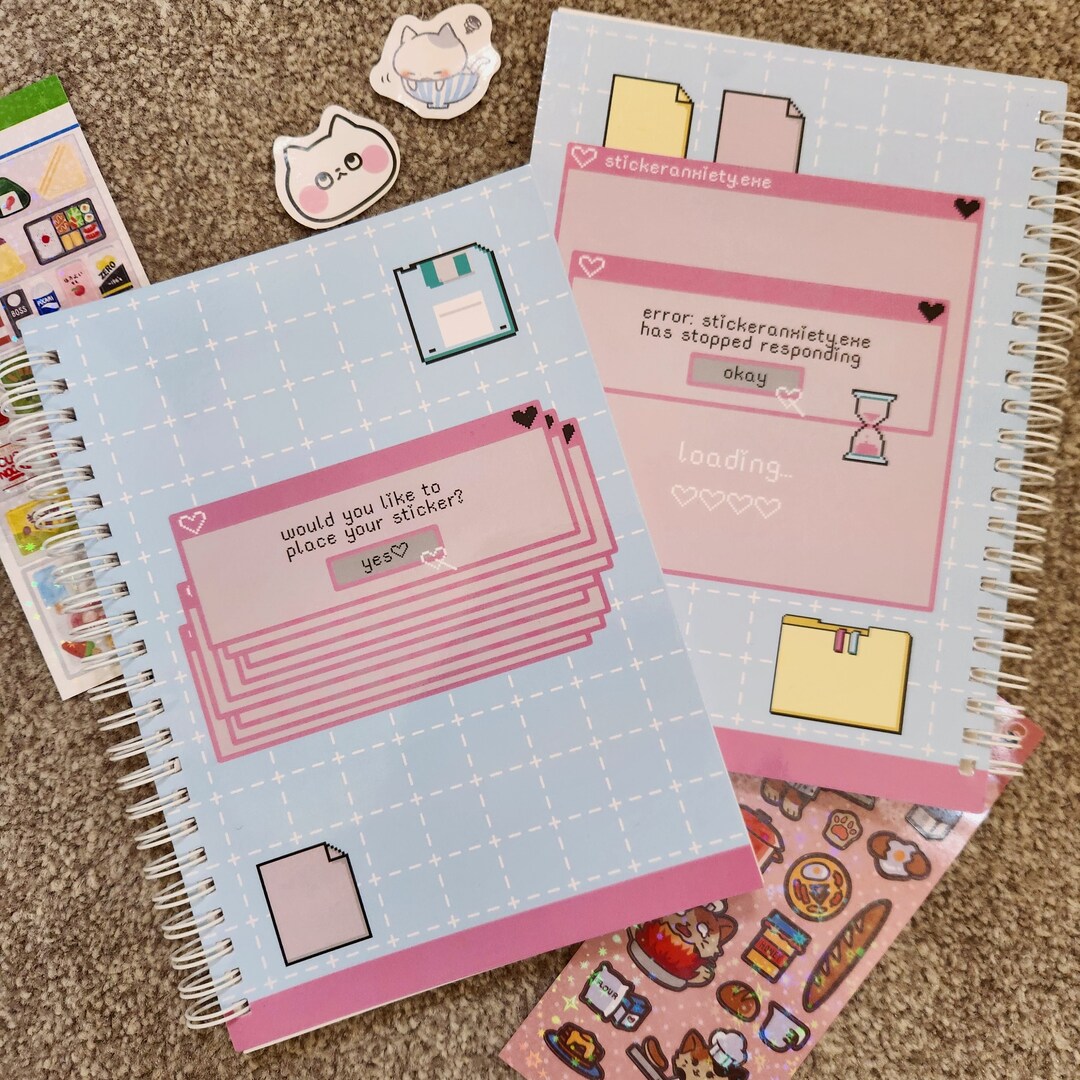 Anti Sticker Anxiety A4 Reusable Sticker Collect Book for Journal ...