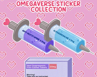 Omegaverse Medication Die Cut Stickers | Yaoi BL Journal Planner Scrapbook Deco Stickers