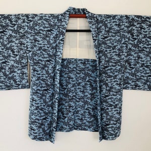 Vintage Japanese Kimono Haori Jacket Blue