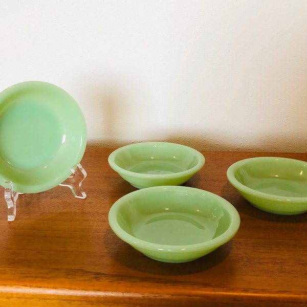 4 Fire King Restaurant ware Jadeite Berry Bowls Vintage