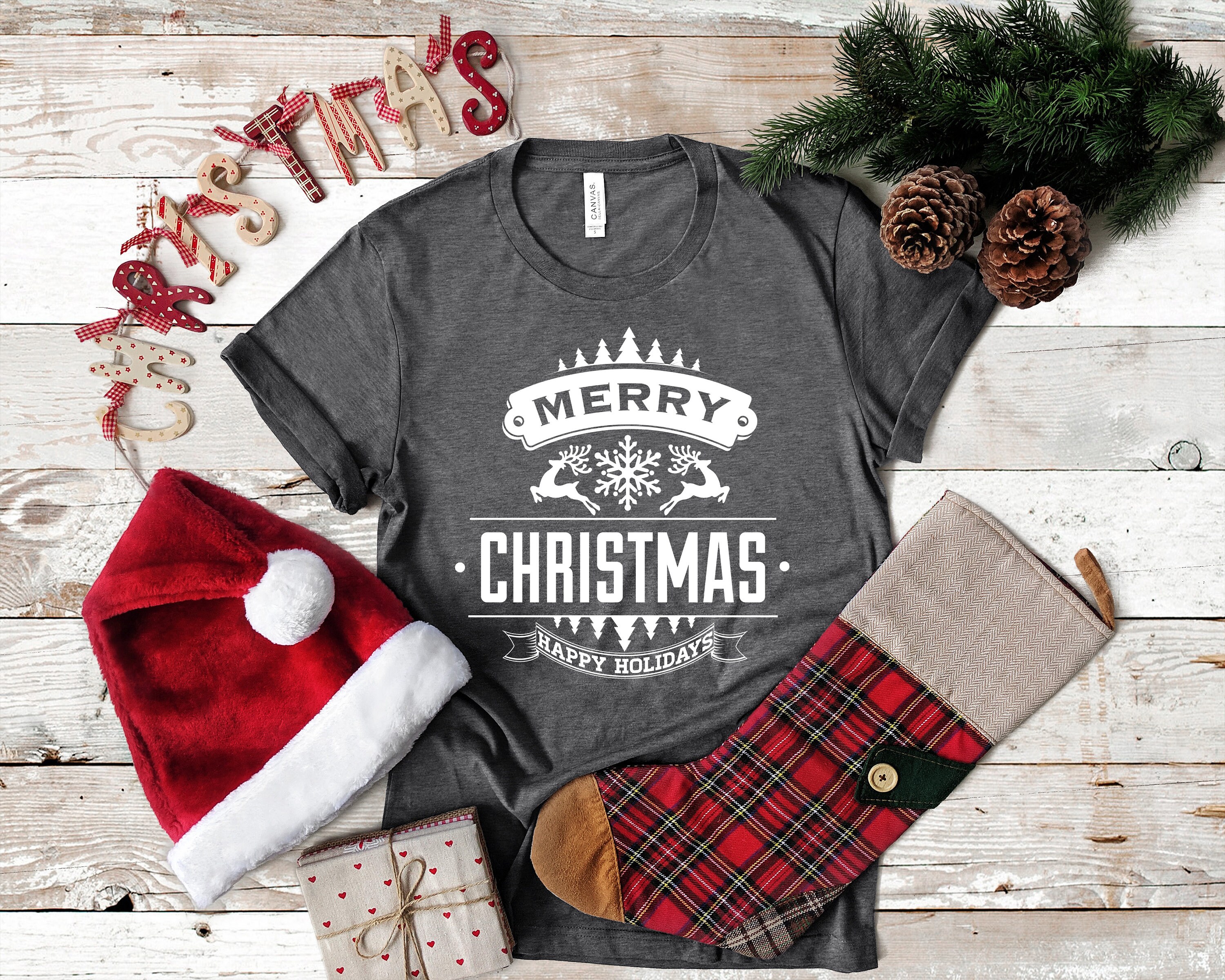 Mery Christmas Happy Holiday Shirt Merry Christmas Tshirt | Etsy