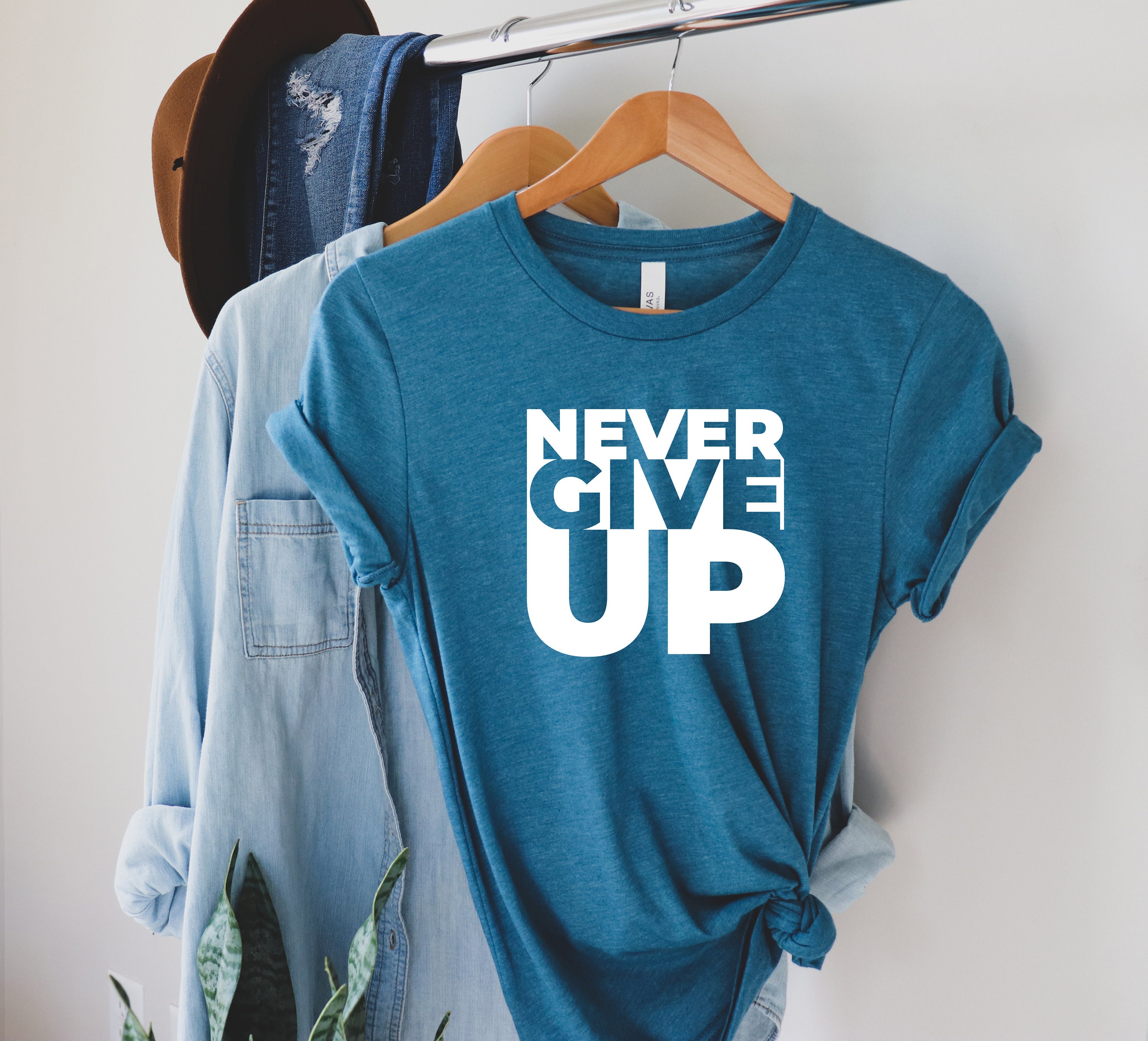 Never Give up Shirt Don't Give up Shirt Power Shirt | Etsy