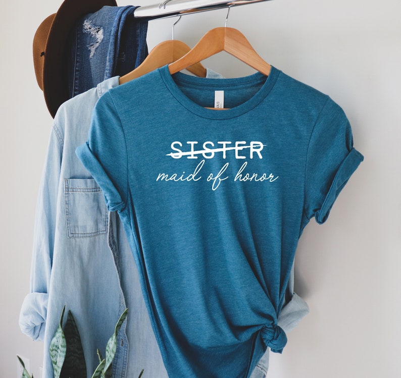 SISTER Maid Of Honor Shirts, Bridesmaid Tees, Made of Honor Shirt, Bachelorette Shirt, Christmas Gift, Wedding Shower, Bachelorette 