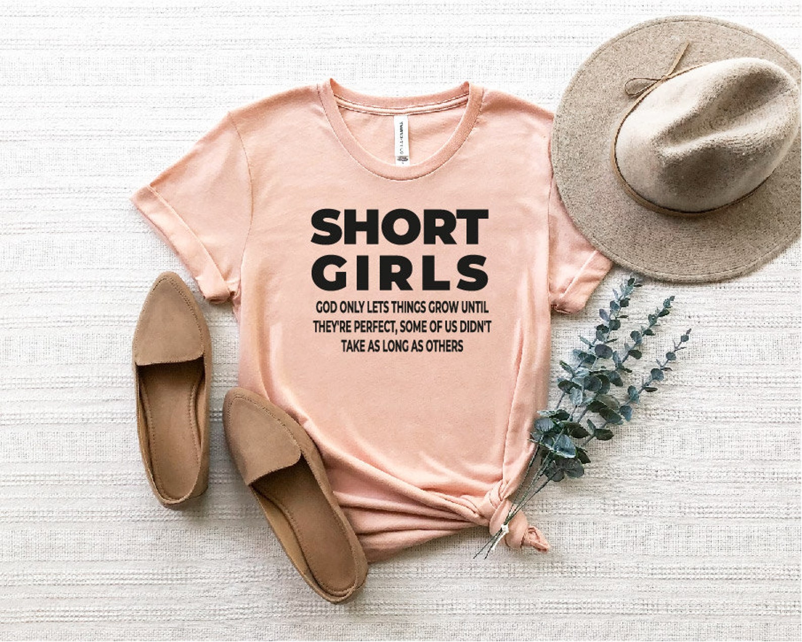 Short Girls T-shirt Funny Saying God Only Lets Things Grow - Etsy