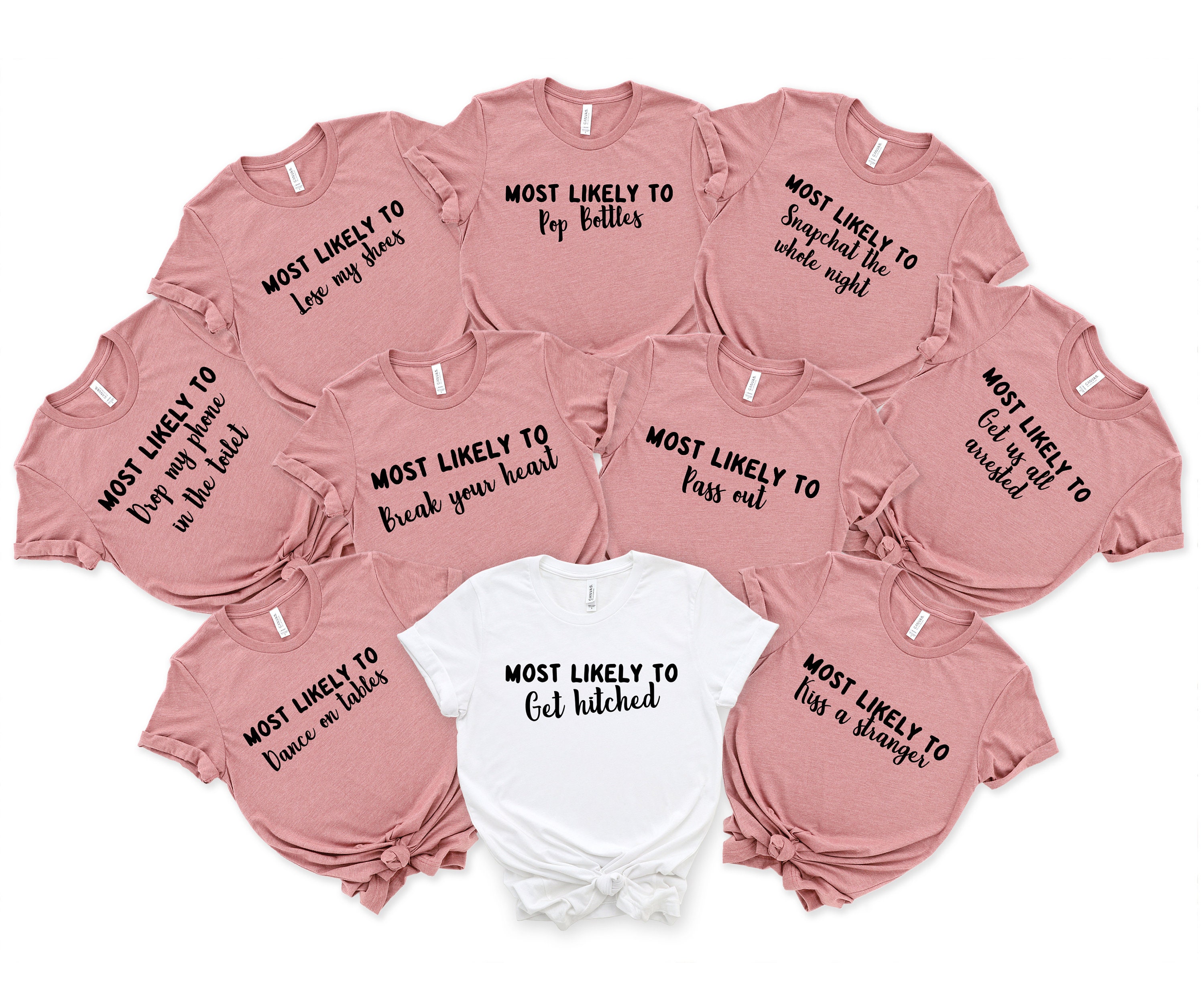 Bachelorette Party Shirts Most Likely To Shirt Bridal Party Etsy