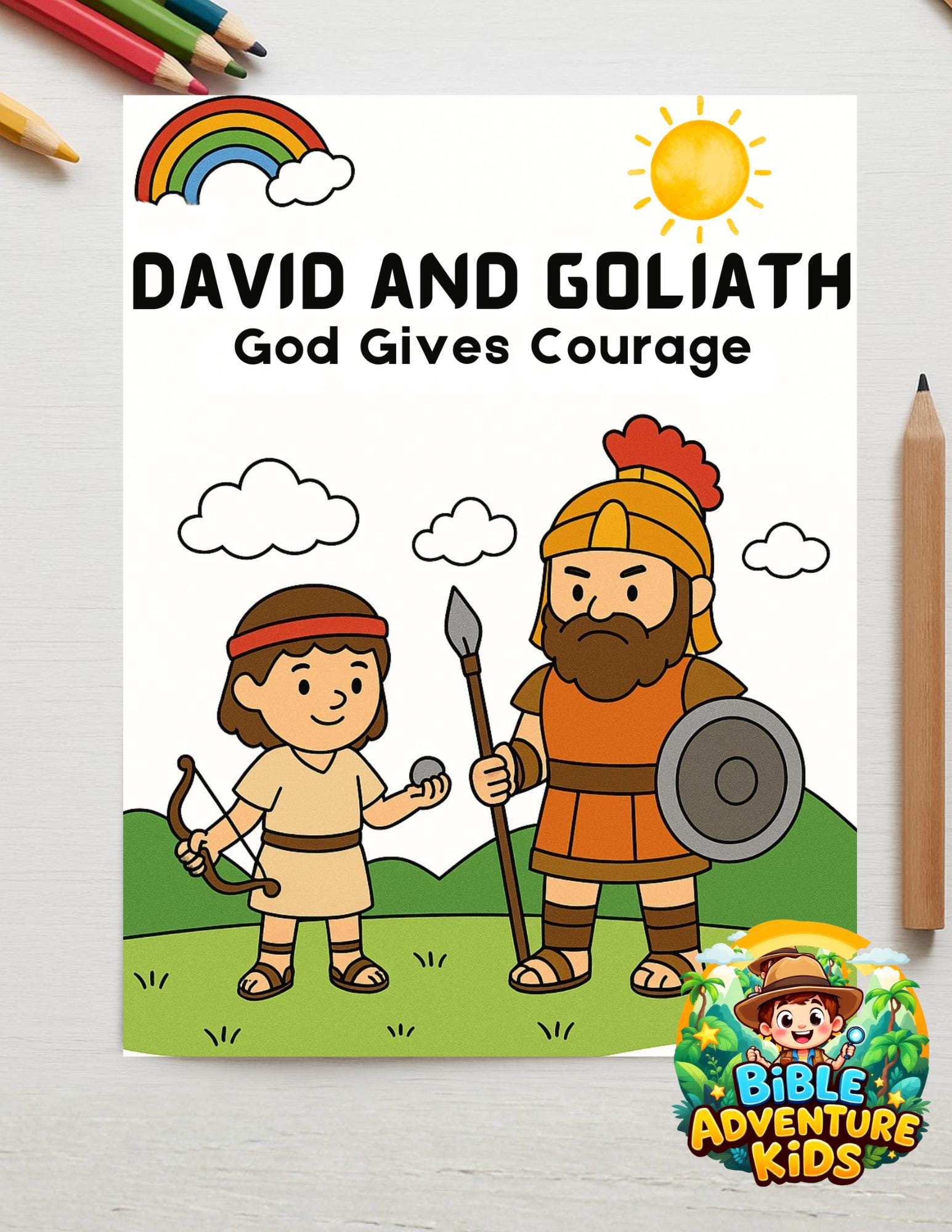 David and Goliath Bible Activity Pack | Kids Printable Bible Lesson ...