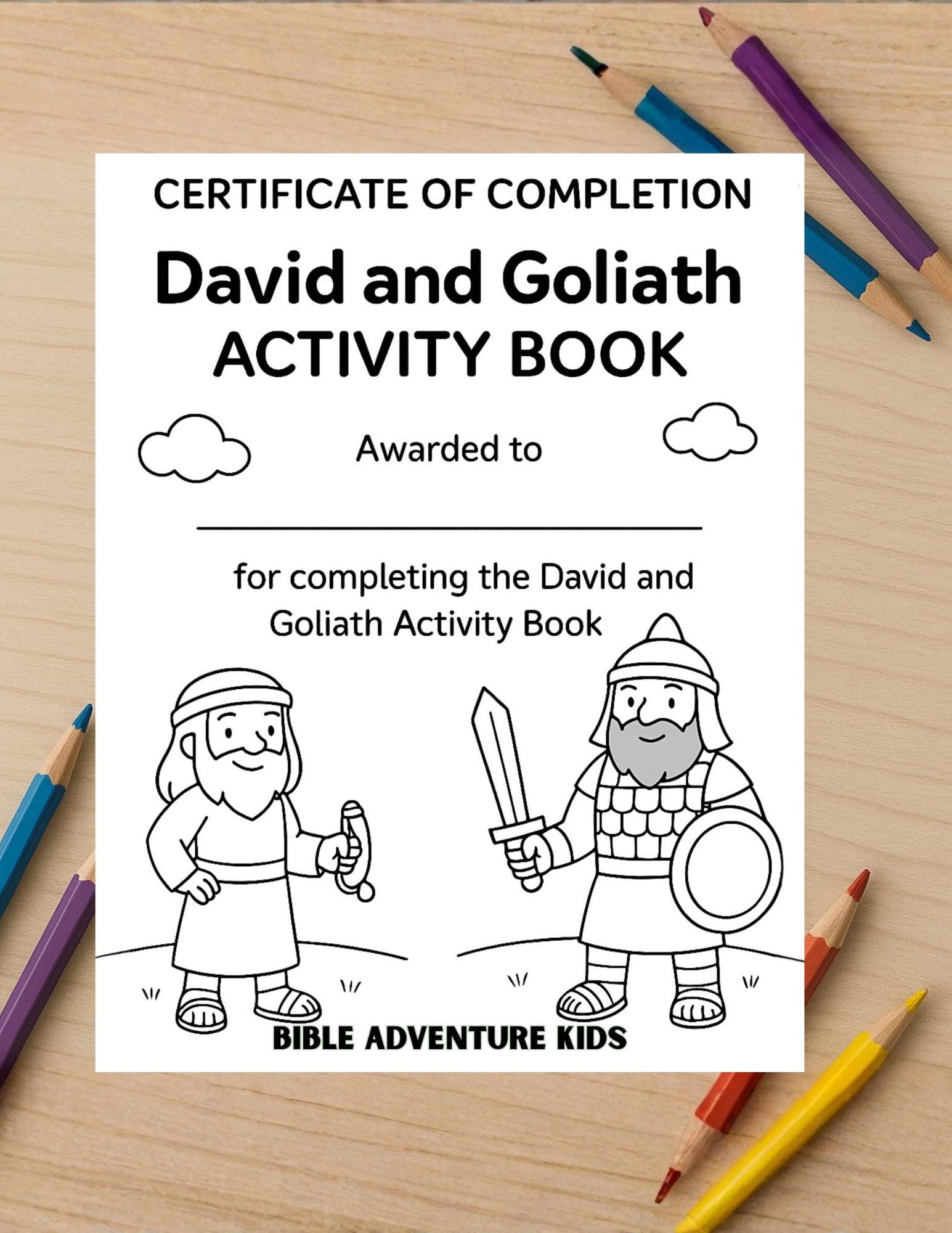 David and Goliath Bible Activity Pack | Kids Printable Bible Lesson ...