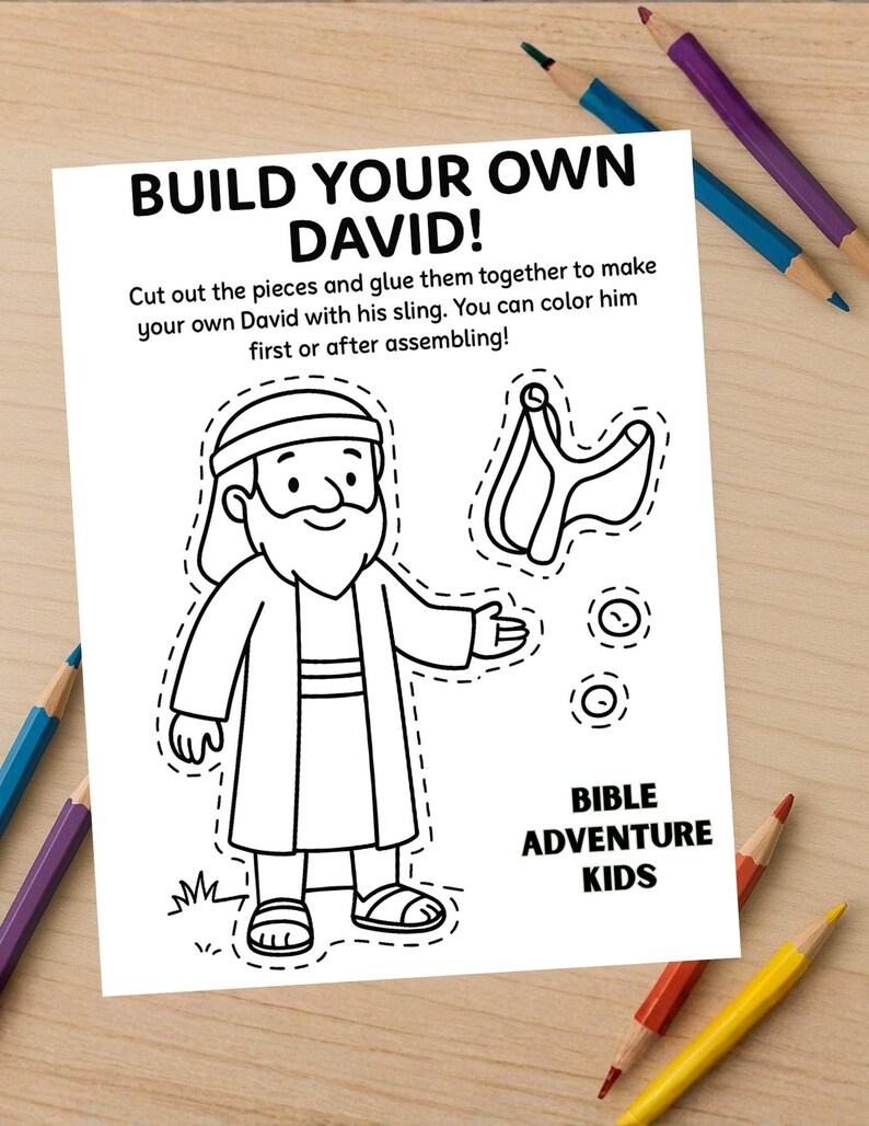 David and Goliath Bible Activity Pack | Kids Printable Bible Lesson ...