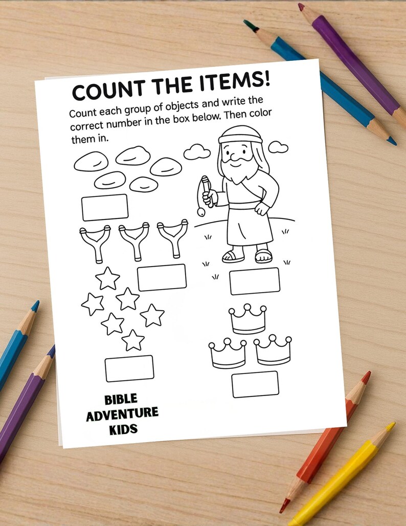 David and Goliath Bible Activity Pack | Kids Printable Bible Lesson ...