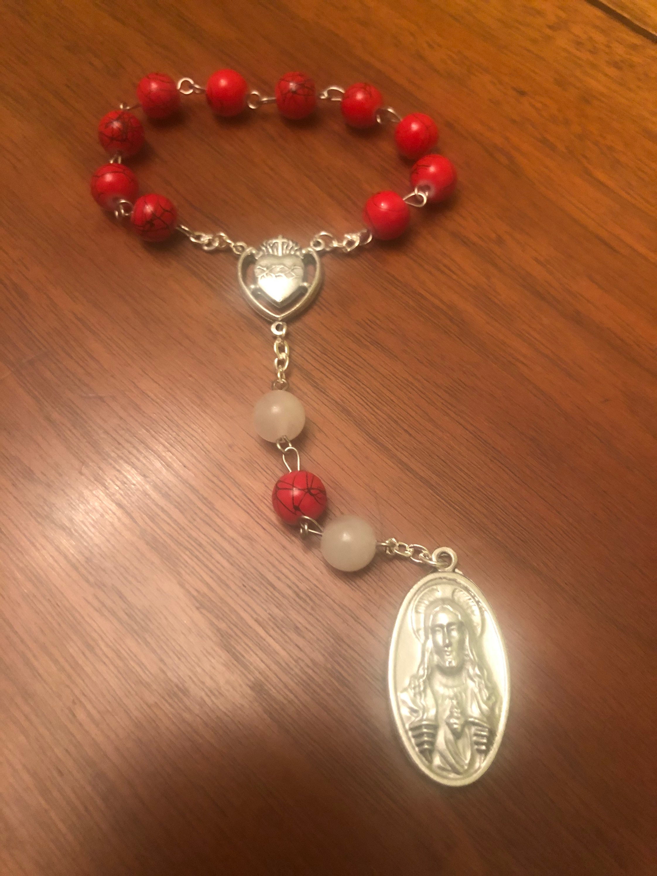 Sacred Heart of Jesus Chaplet 10 Bead Prayer Rosary. Etsy UK Sacred Heart of Jesus Chaplet 10 Bead Prayer Rosary. Etsy UK