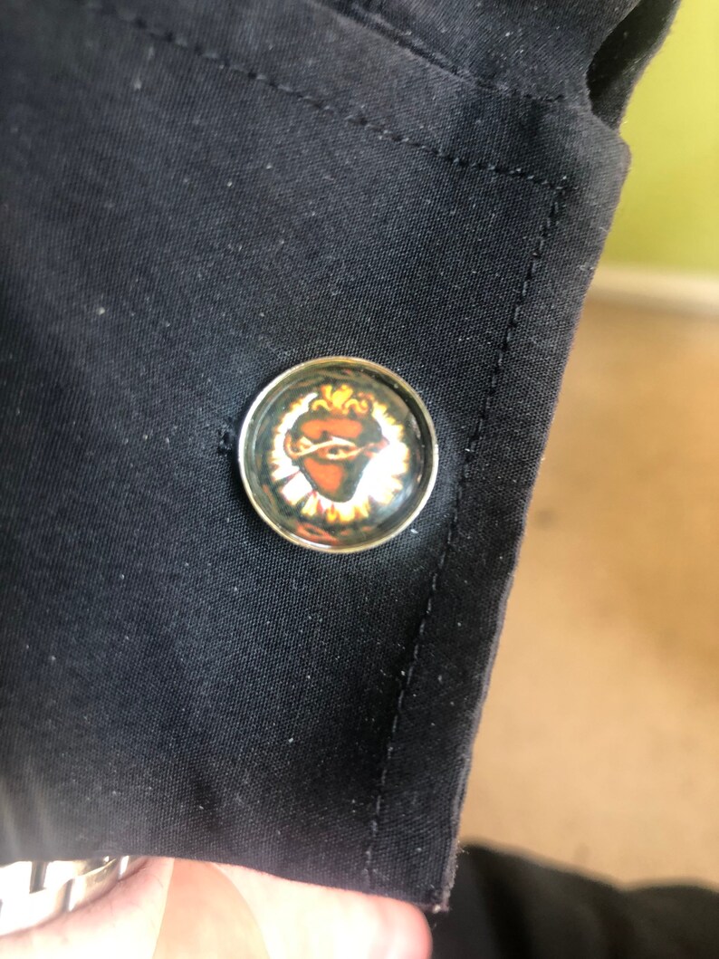 custom personalised Saints Cuff links Priest cuff links
